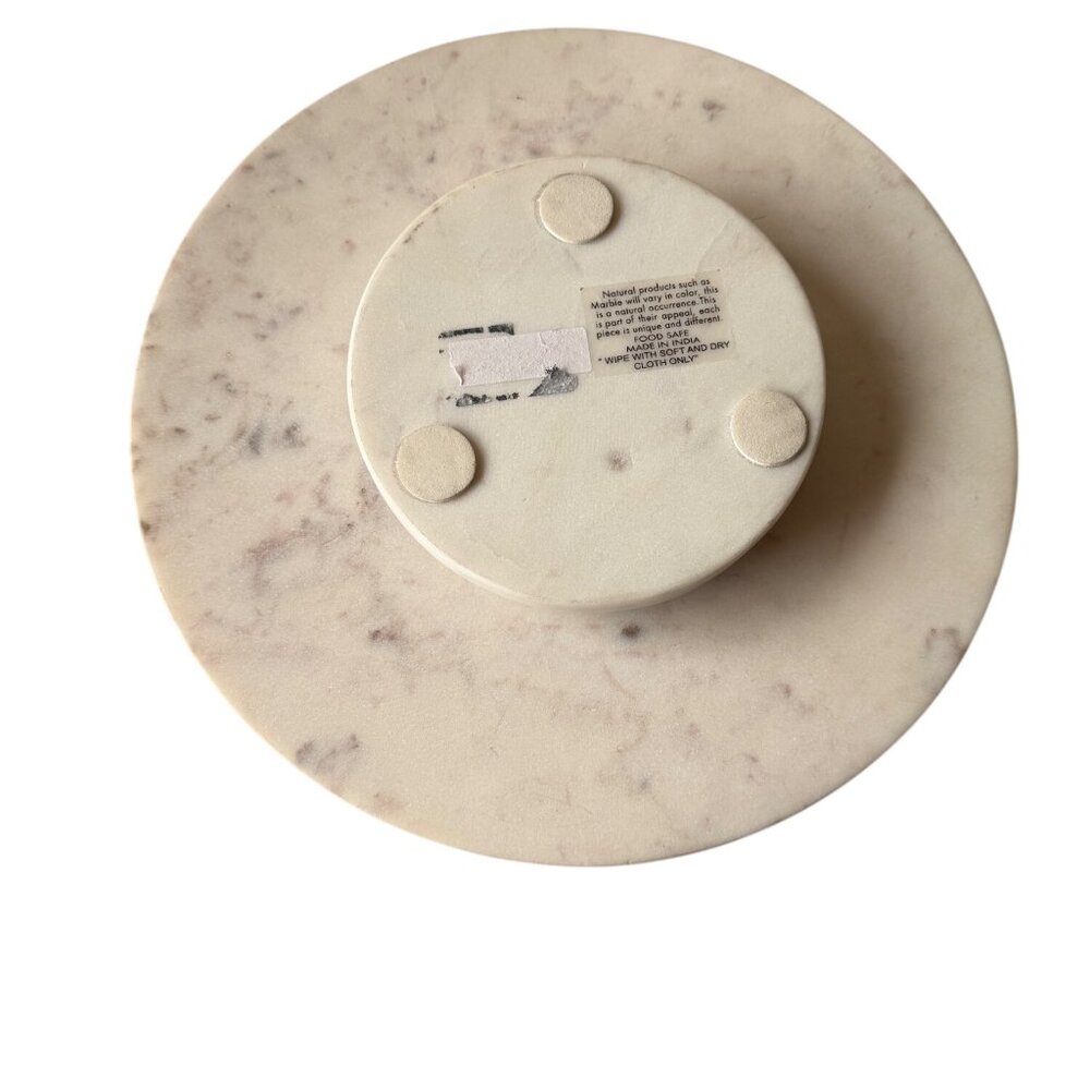 Round White Marble Lazy Susan Turntable New - Picture 4 of 4